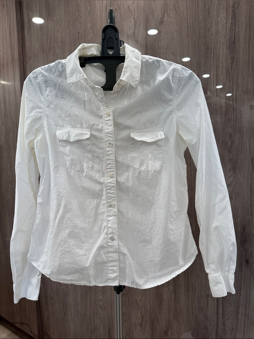 Moda International White Button-Front Utility Shirt